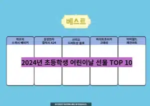 2024년 초등학생 어린이날 선물 TOP 10 인기템 추천