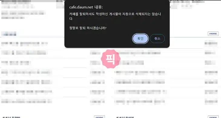 다음카페 탈퇴 2가지 방법 바로 재가입 가능할까