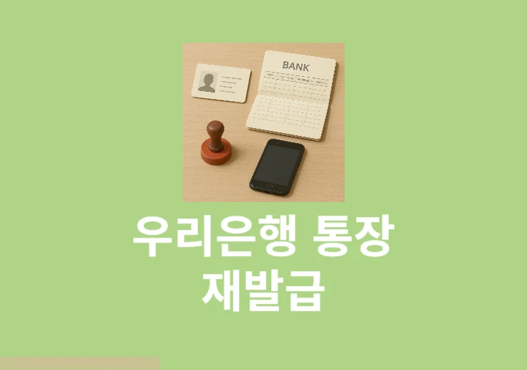 우리은행 통장 재발급 방법과 필요한 준비물 정리