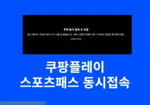 쿠팡플레이 스포츠패스 동시접속