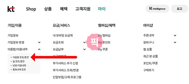 KT 인터넷 사용량 조회 방법, QOS 속도 제한 확인까지
