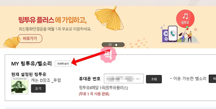 KT 컬러링 해지 하기, 간단하게 없애는 방법