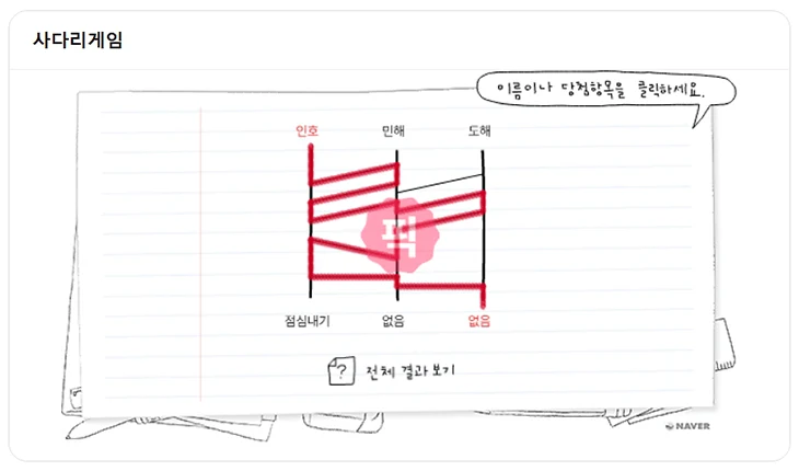 네이버 사다리타기 게임 바로가기, 링크 포함 사용 방법 정리