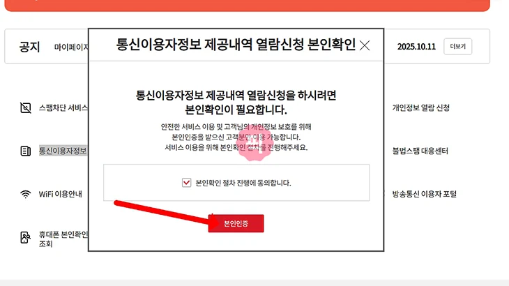 통신자료 제공내역 조회 및 확인하는 방법(KT, LGU+, SKT, 알뜰폰 통신사별)