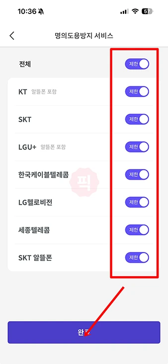 PASS 명의도용방지 가입 방법, 조회 및 제한 설정 정리