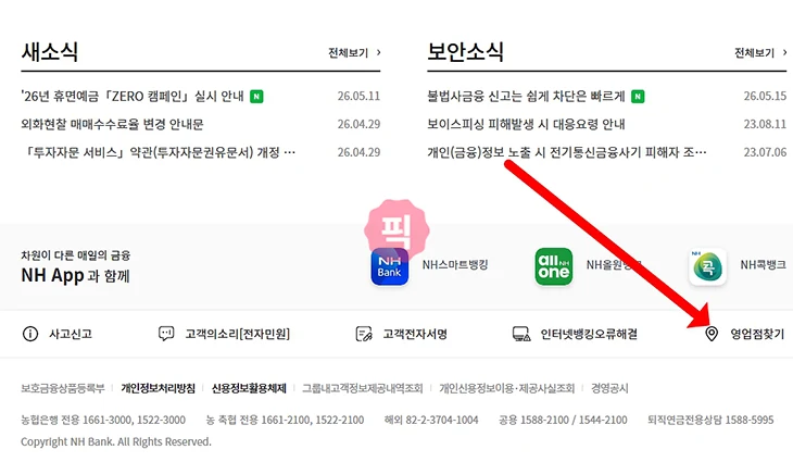 농협 중앙회 지점 찾기, 가까운 영업점 위치와 전화번호 확인 방법
