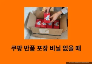 쿠팡 반품 포장 비닐 없을 때 어떻게 보낼까 대체 포장 방법 정리