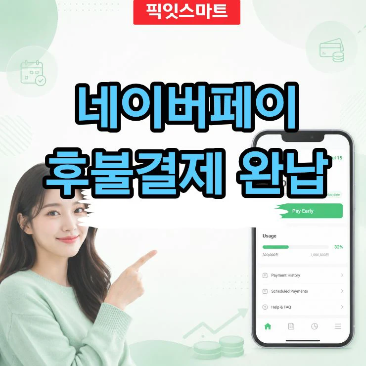 네이버페이 후불결제 완납 방법, 결제일 전 즉시 납부하기