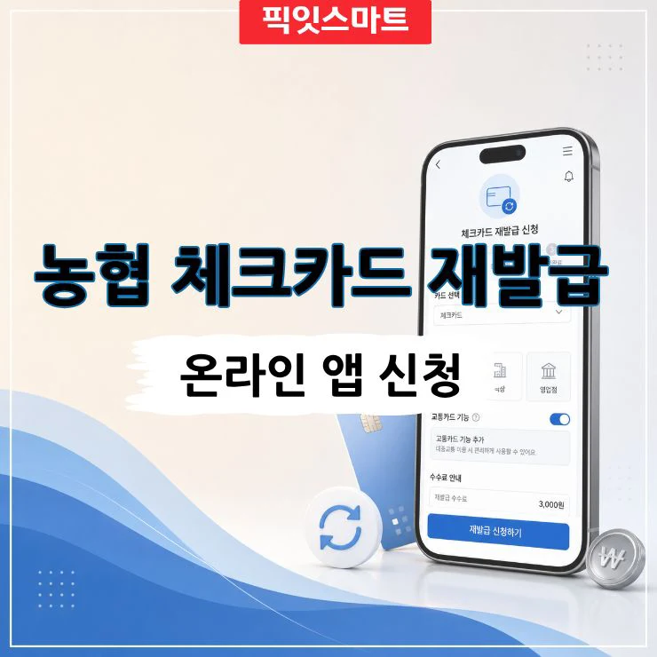 농협 체크카드 재발급, 온라인 앱 신청 방법과 비용 총정리