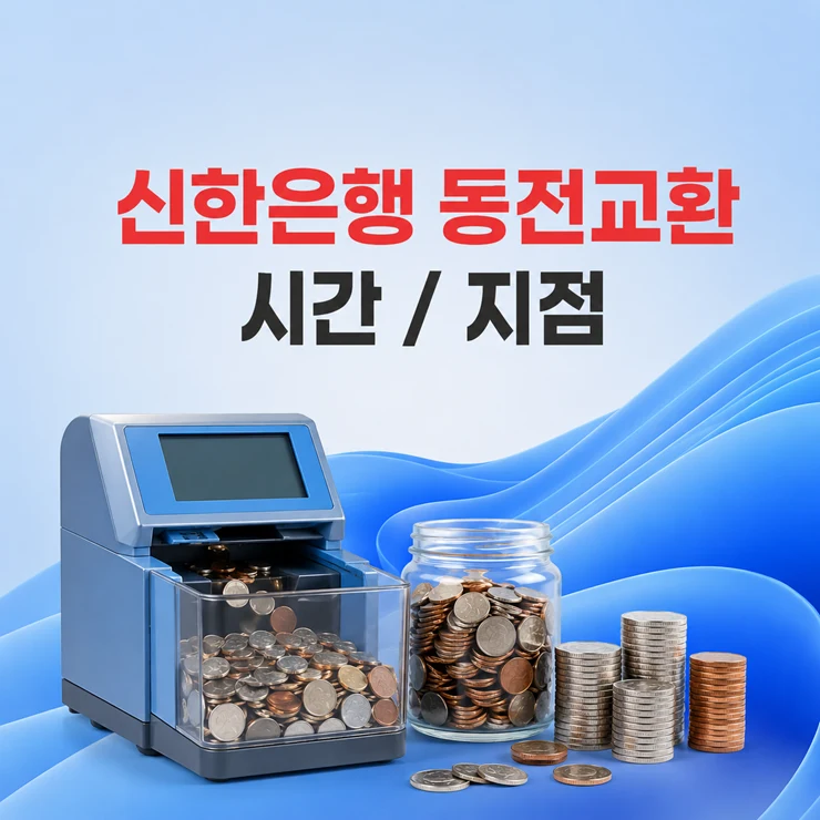 신한은행 동전교환 시간 및 가능 지점 확인 방법