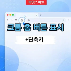 크롬 홈 버튼 표시 하는 방법