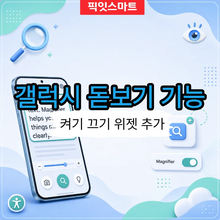 갤럭시 돋보기 기능 설정 및 사용법, 위젯 추가부터 끄기까지