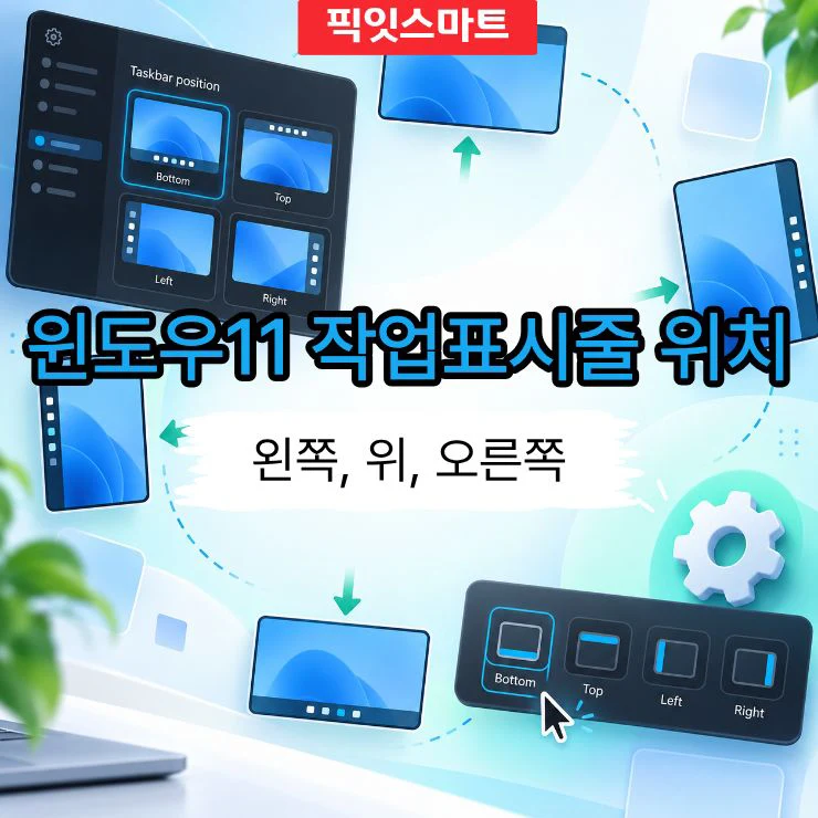 윈도우11 작업표시줄 위치
